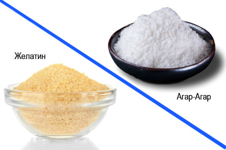Агар-агар против желатина