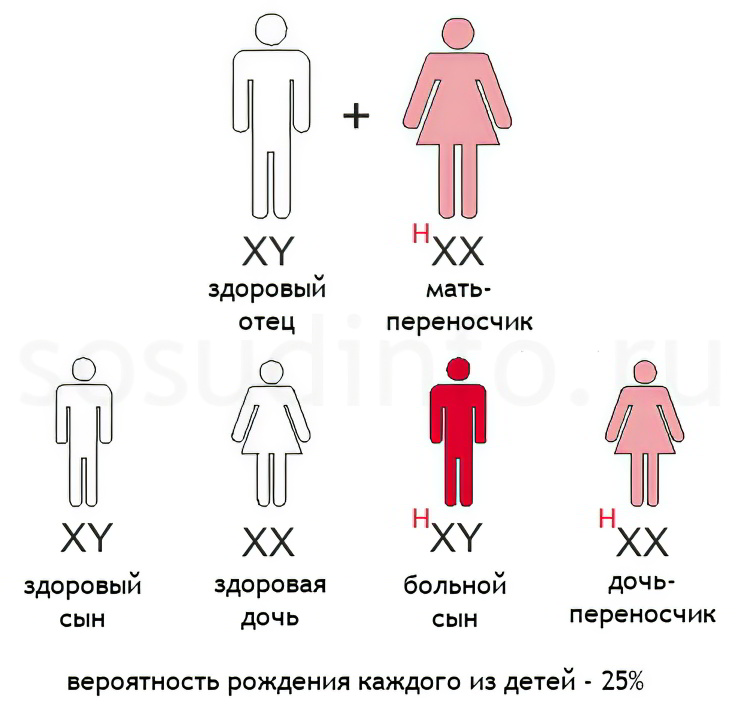 Варианты наследования заболевания