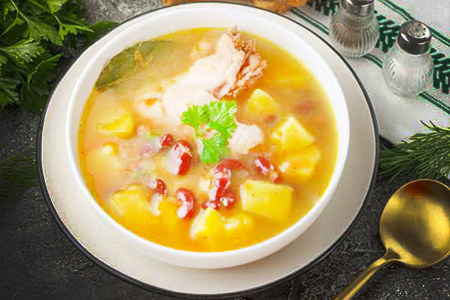 Куриный суп с фасолью Куриный суп с фасолью
