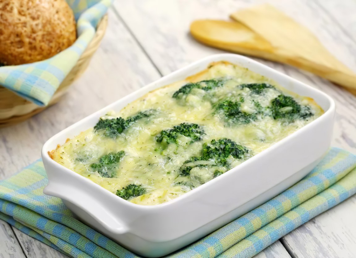 Сырная запеканка с брокколи Сырная запеканка с брокколи